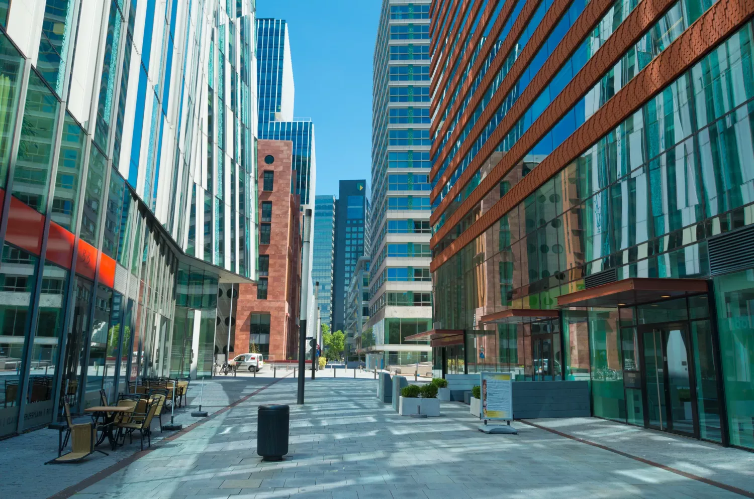 The amsterdam Zuidas (South Axis) business district. The area is known as an international high level knowledge and business center with over 450 mostly international orientated companies.