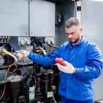 Resistance test of temperature sensors in the cooling supply section of the ventilation unit.