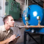 An Air Conditioner Repair Man at work