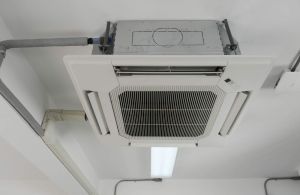 Ceiling air conditioner in the office building