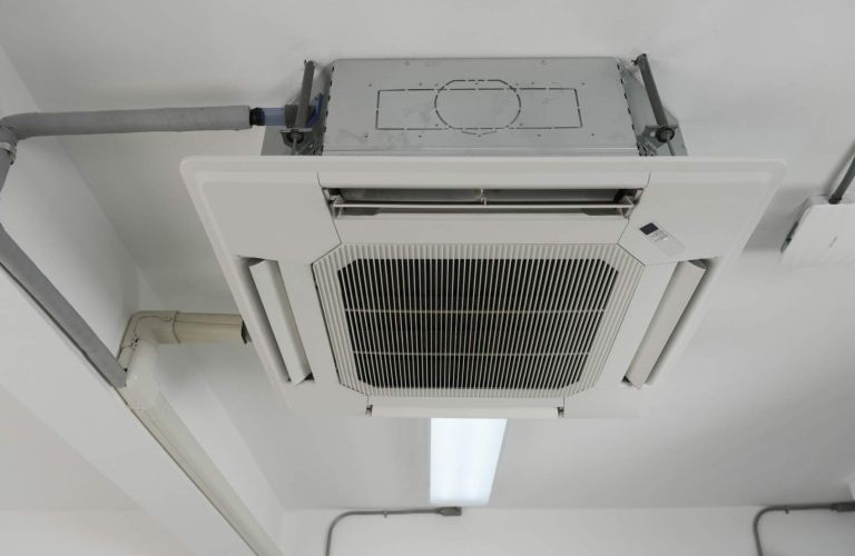 Ceiling air conditioner in the office building