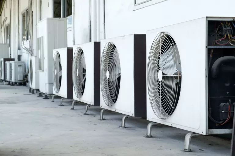 Air conditioner compressor installed in old building